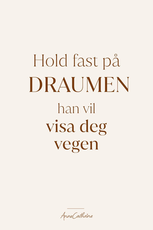 Kort med tekst Draumen