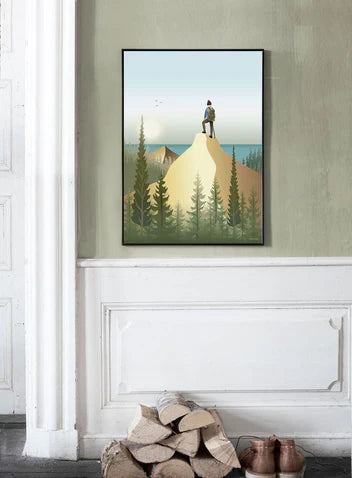 VISSEVASSE top of the mountain poster 50x70